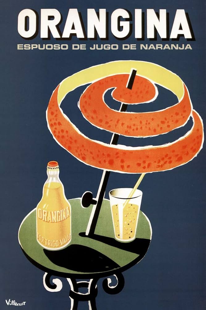 Amazon.com: Bernard Villemot Orangina Vintage Orange Drink